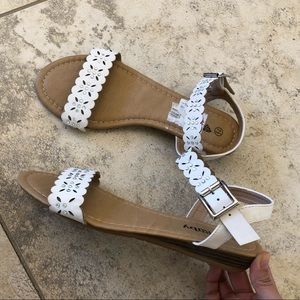 White rhinestone sandal